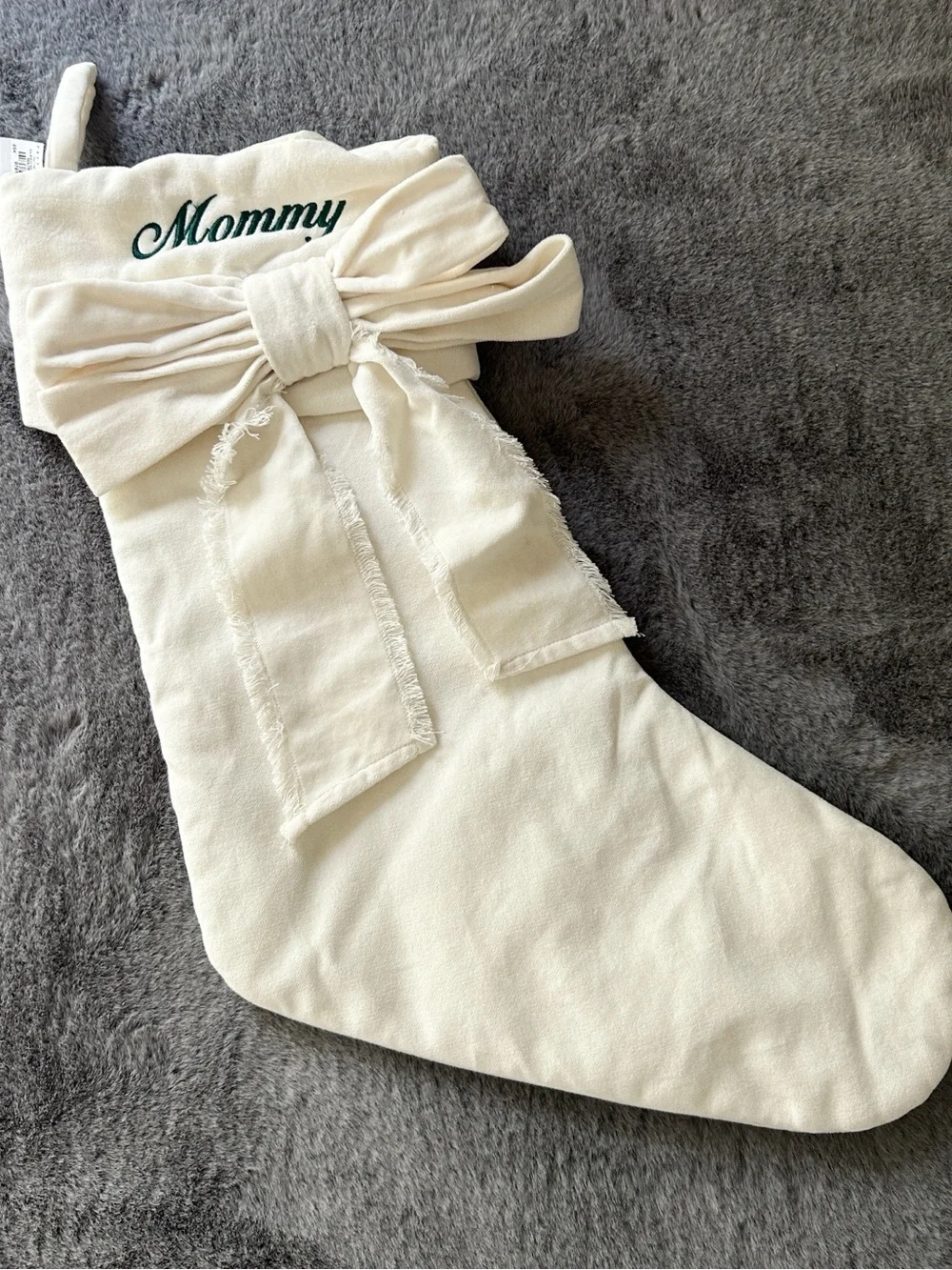 Pottery Barn Classic Velvet Bow Stocking